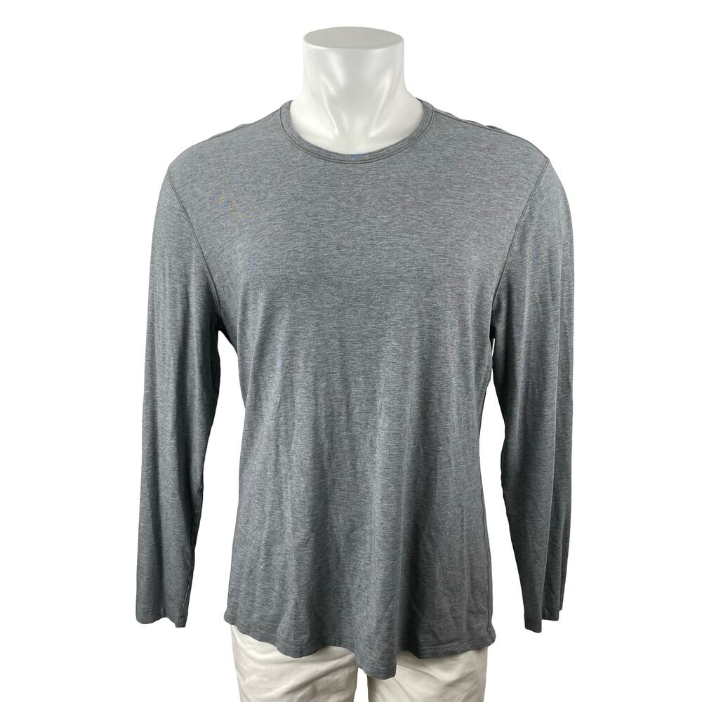 Lululemon Men's Gray Crew Neck Long Sleeve Sweater Sweatshirt T-Shirt Top Sz XL